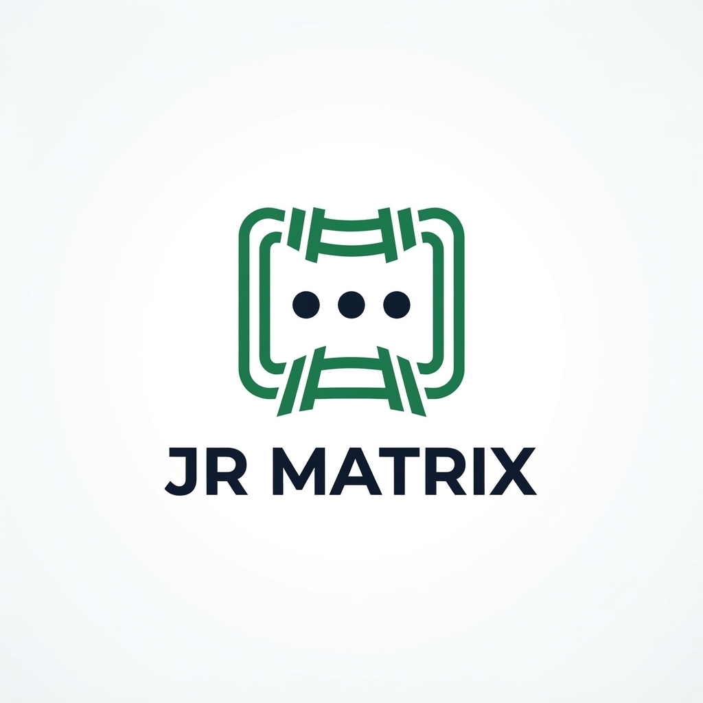 JR Matrix Logo 50 — Bracket Dots