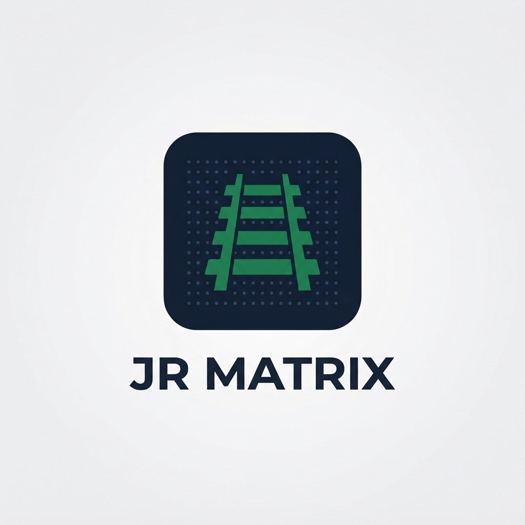 JR Matrix Logo 7 — App-Icon Rail Tile