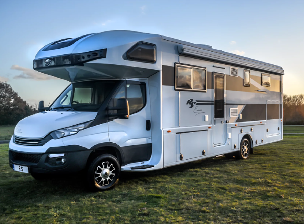Motorhome parked on a sunny day