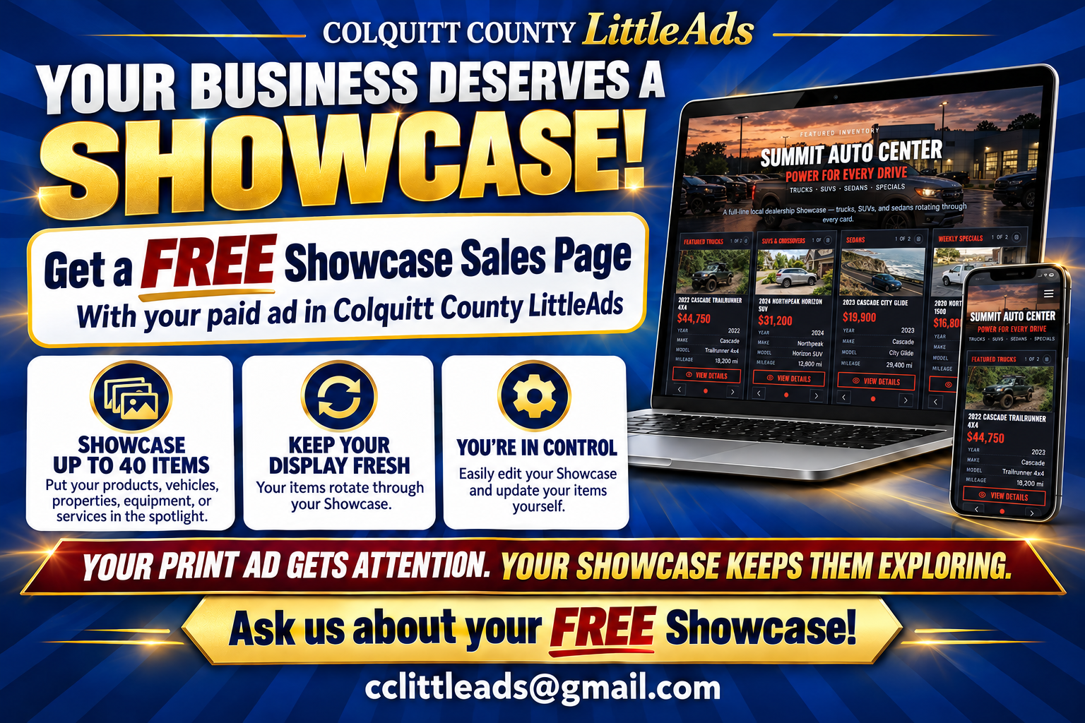 Free Showcase Sales Page offer banner