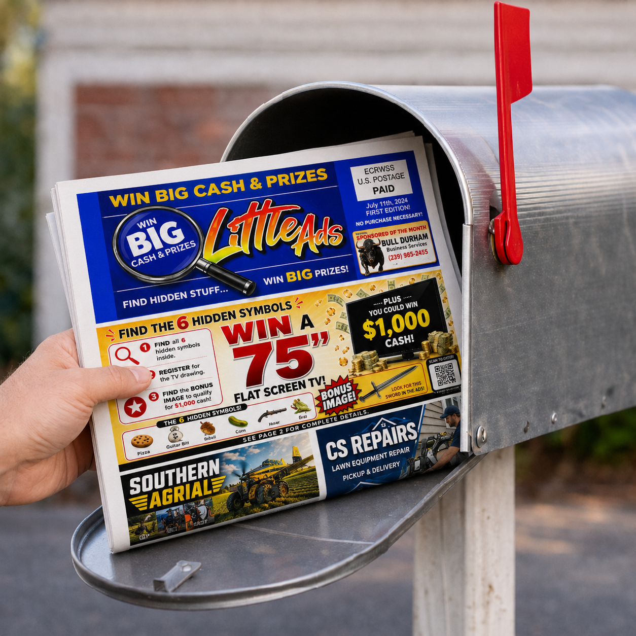 LittleAds being delivered directly to a Colquitt County mailbox