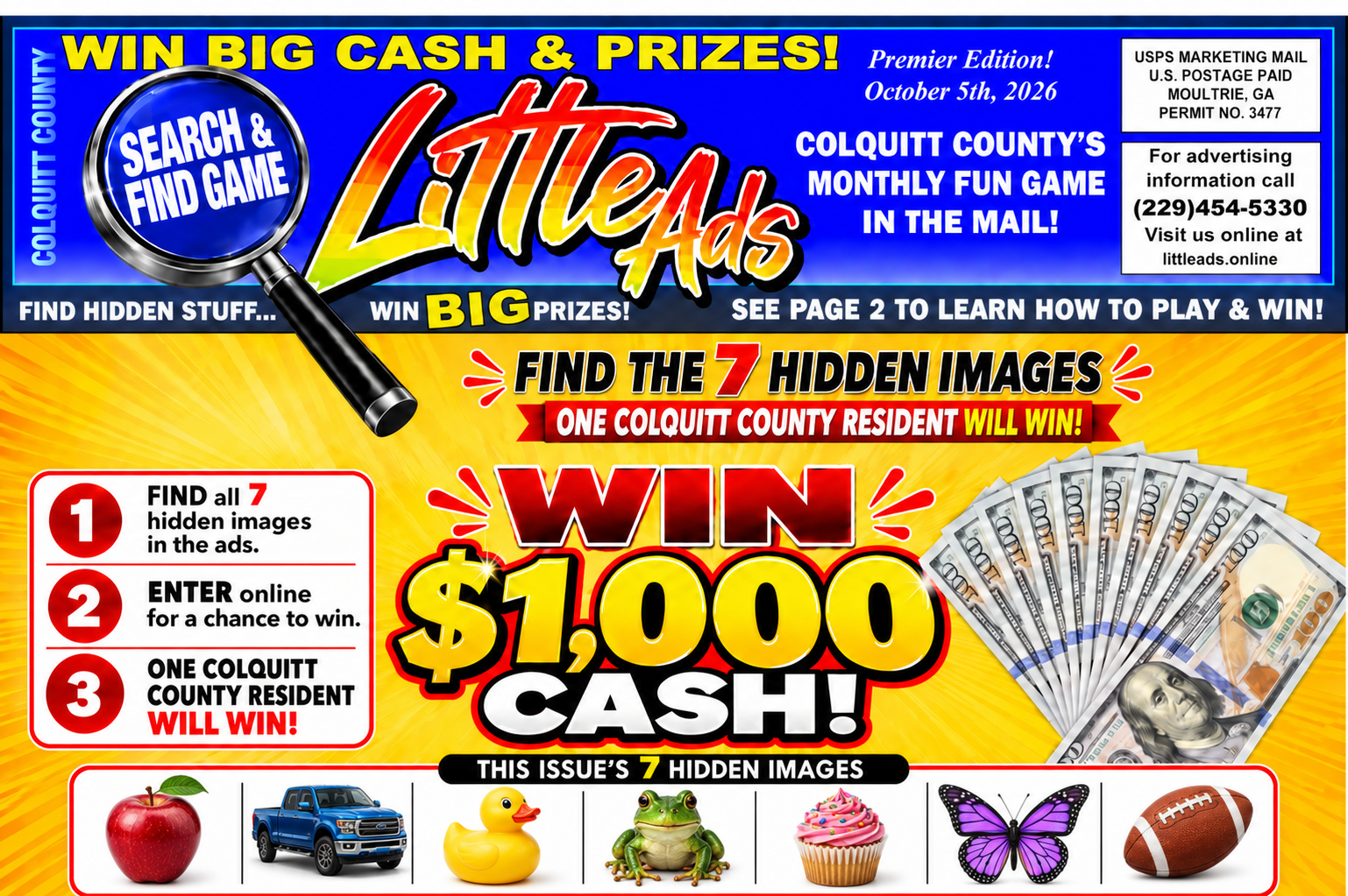 LittleAds being delivered directly to a Colquitt County mailbox