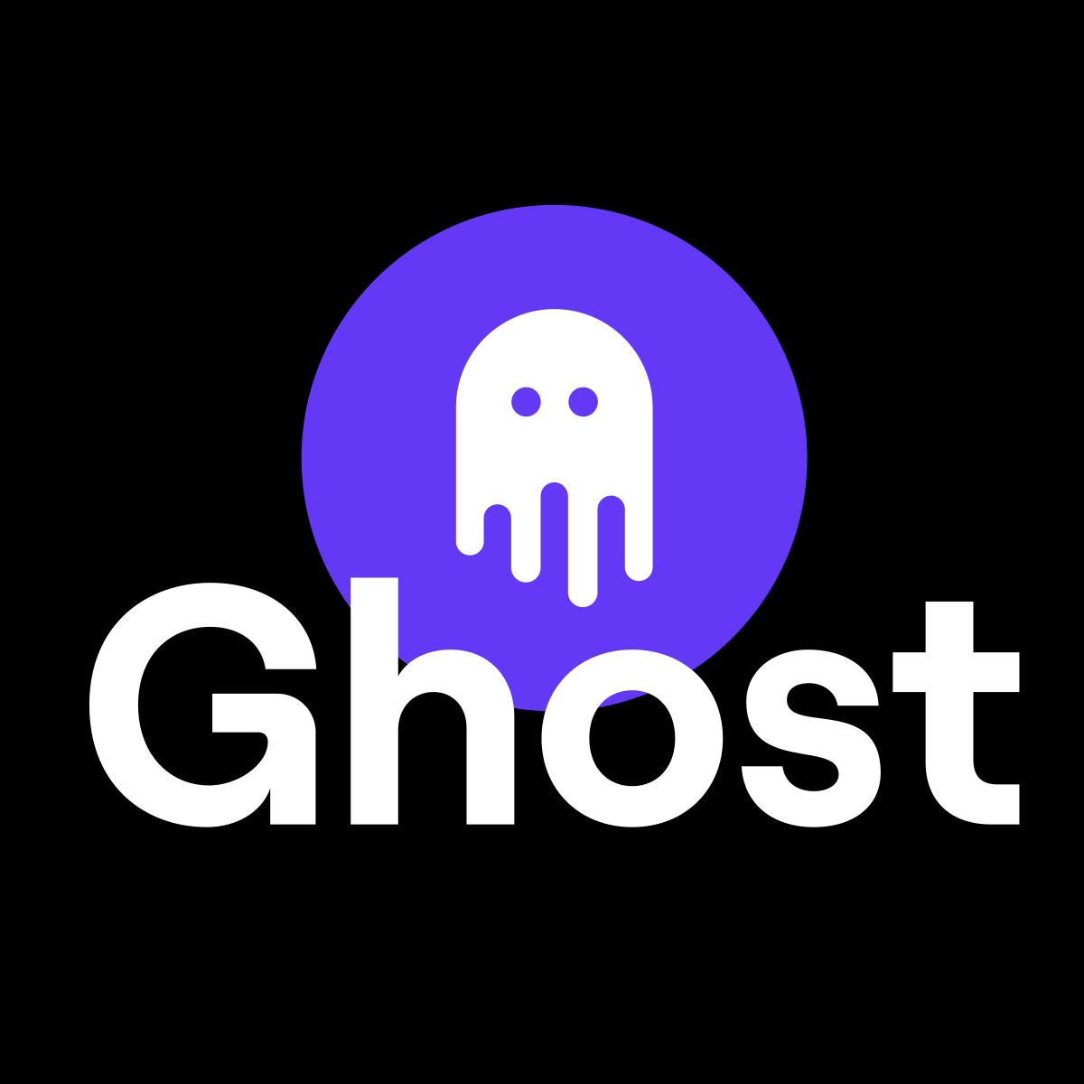 Ghost Metrics reverse primary logo