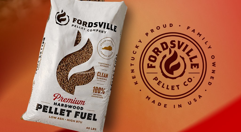 Fordsville Pellet Company brand and packaging design