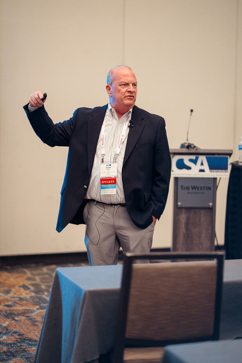 Scott Fischer speaking at the CSA Conference