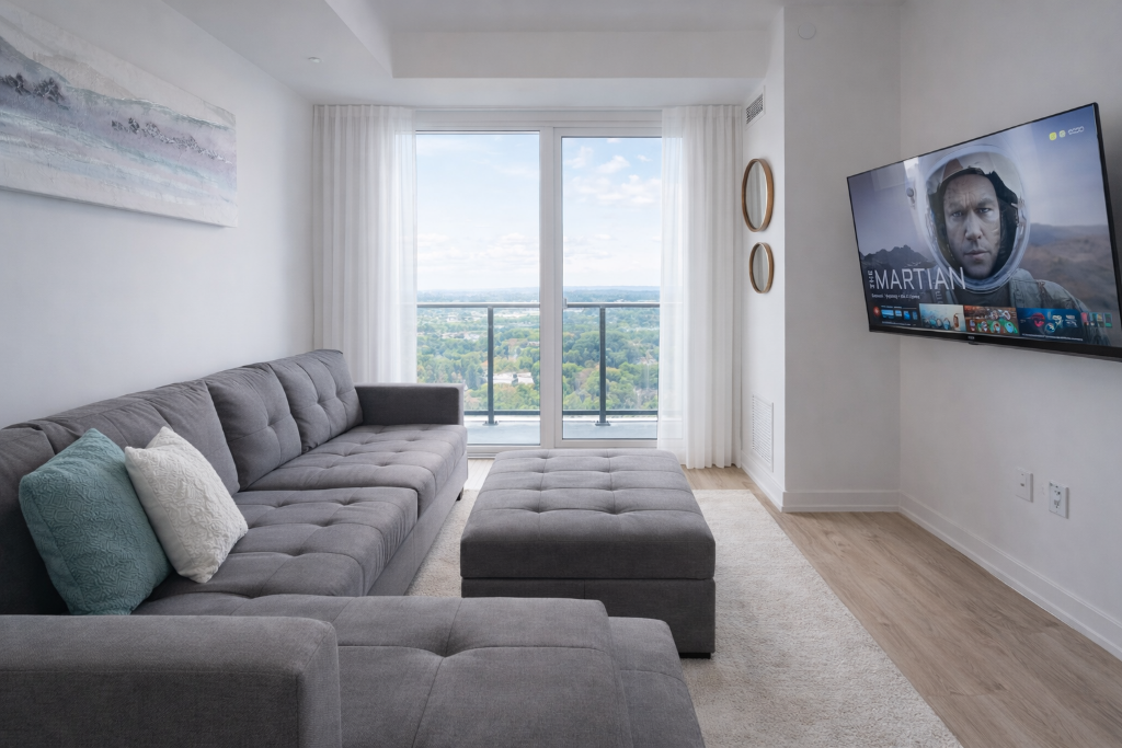 Luxe Suite With Home Cinema in Kitchener | City Casa Luxe Suite With Home Cinema — Luxury Short-Term Rental in Kitchener, Ontario