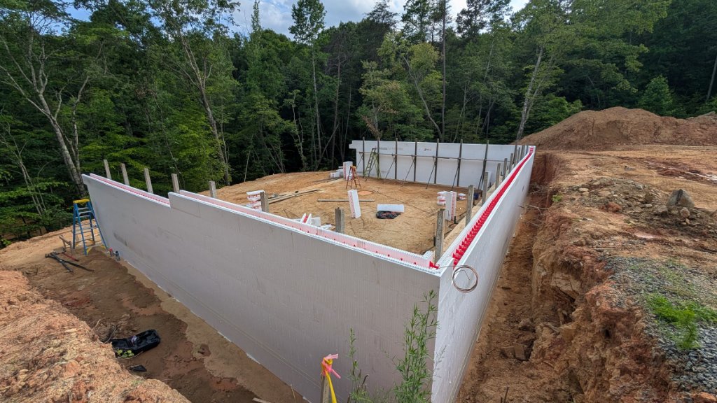 ICF basement build in progress