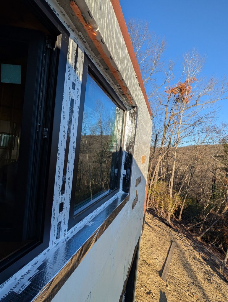 Dual-action windows installed in ICF wall
