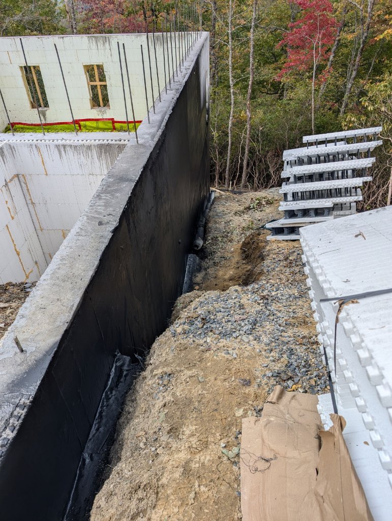 Mountain basement waterproofing project
