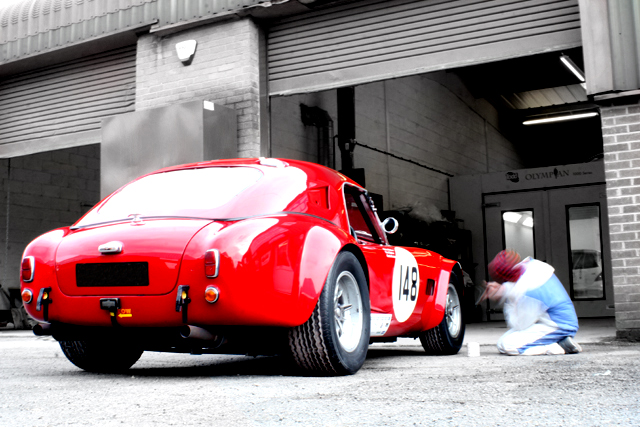 Professional auto body repair workshop