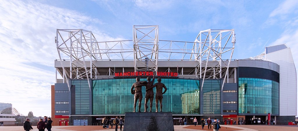 Old Trafford — Trinity statue, Manchester United