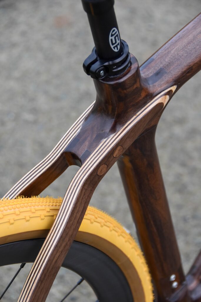 Walnut frame detail