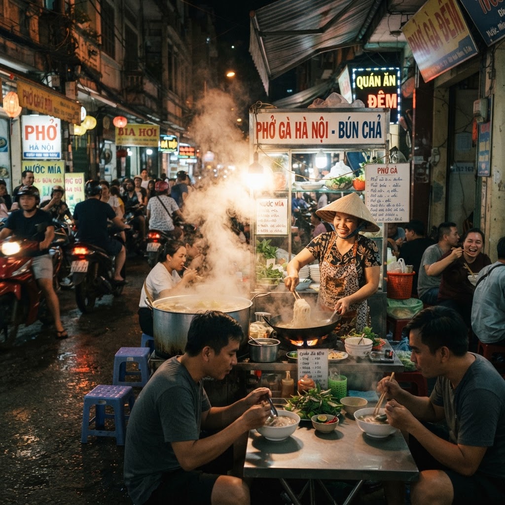 Guided street‑food walking tour (District 1)