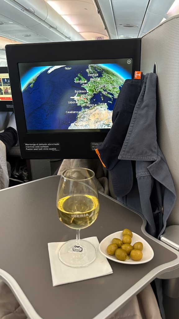 Lie-flat legroom — the A330 business class pod