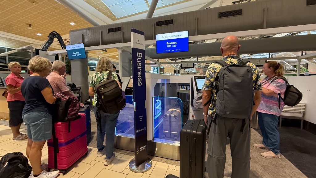Self-serve Business Class check-in — Brisbane Airport