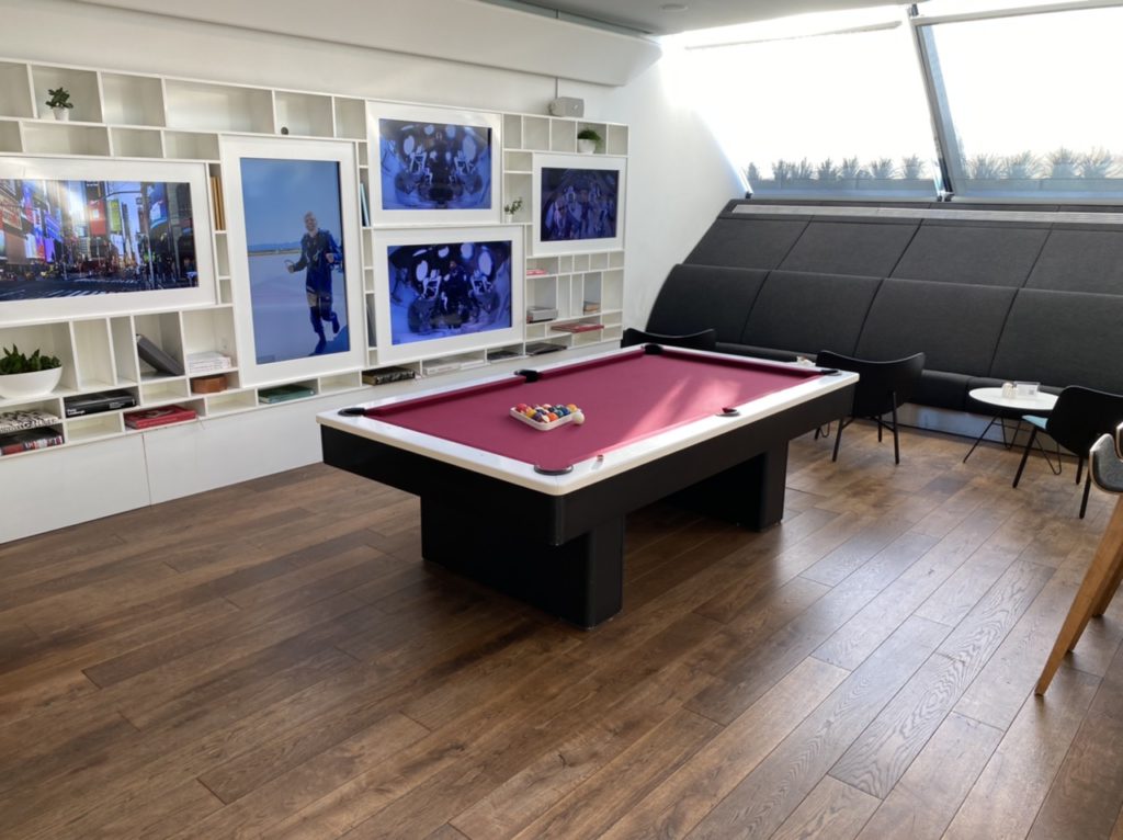 The games room — pool table at the Clubhouse