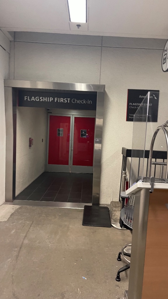 Flagship First Check-In — the ground experience is more polished than what awaits onboard