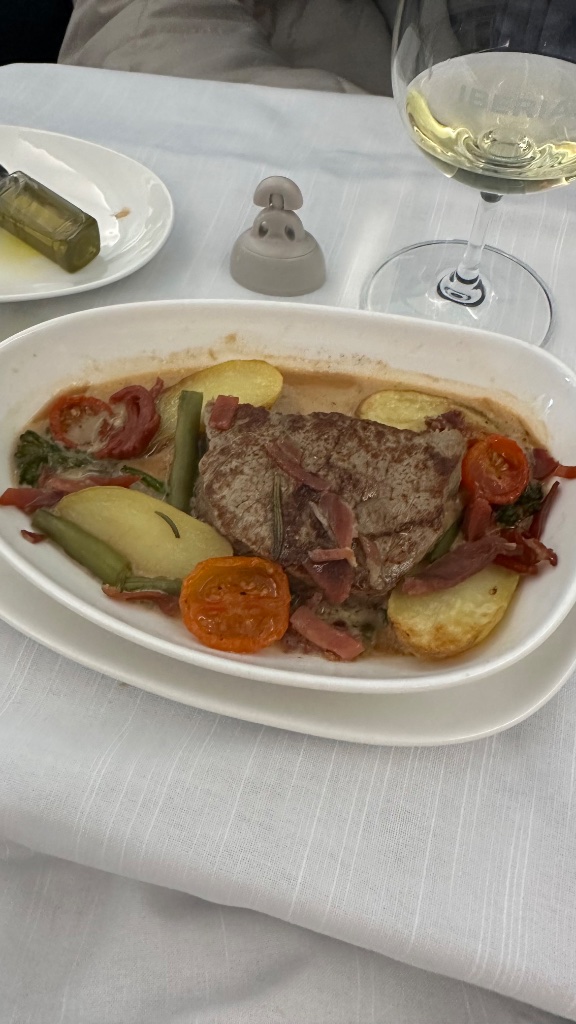 Seat 1G — inbound to Madrid