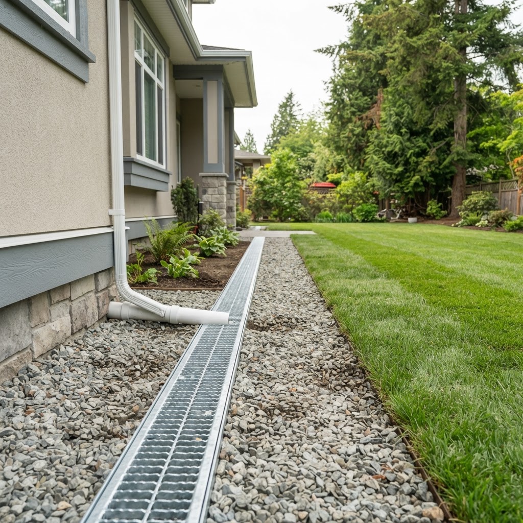 Same yard dry after French drain installation in {data.cityName}