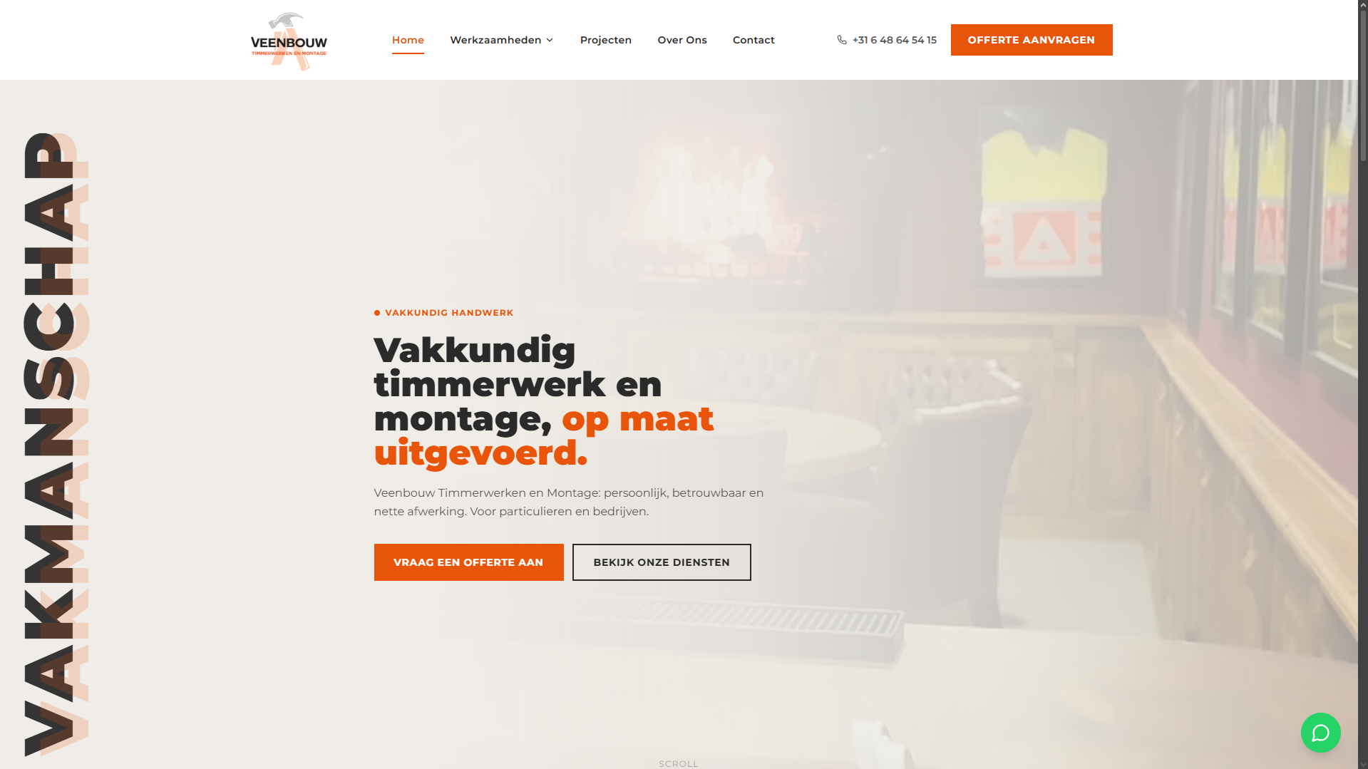 Website van Veenbouw — gebouwd door Webpilot
