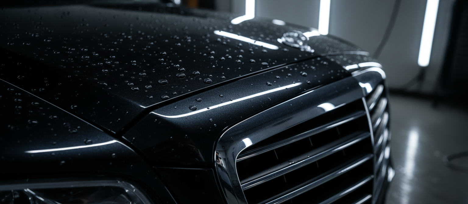 Superfície automóvel com acabamento perfeito