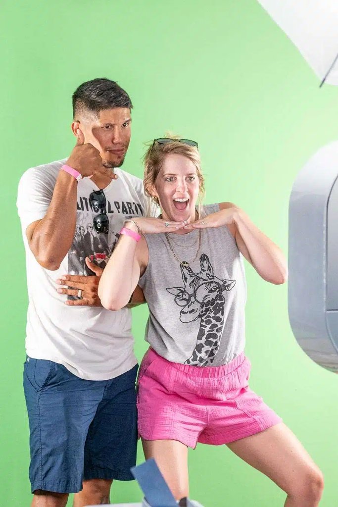 Green screen photo booth with custom backgrounds Indianapolis