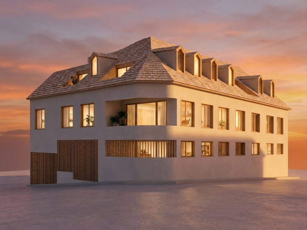 Fachada exterior – Vista atardecer