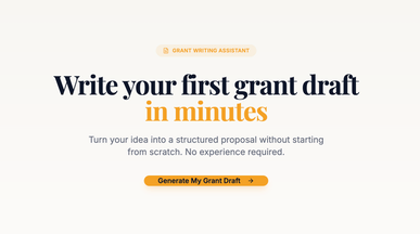 GrantWriter AI template preview