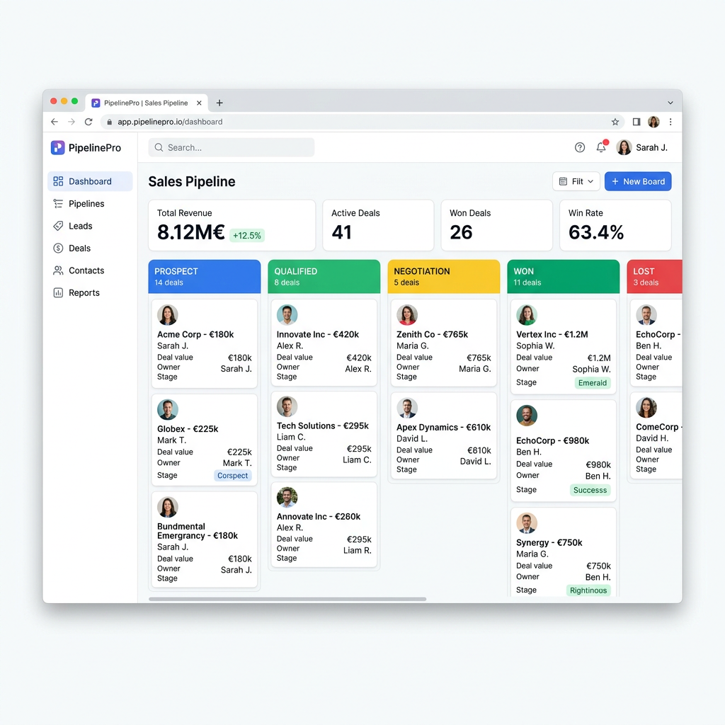 Mabo Créa CRM Dashboard - Logiciel CRM tout-en-un pour associations et entreprises