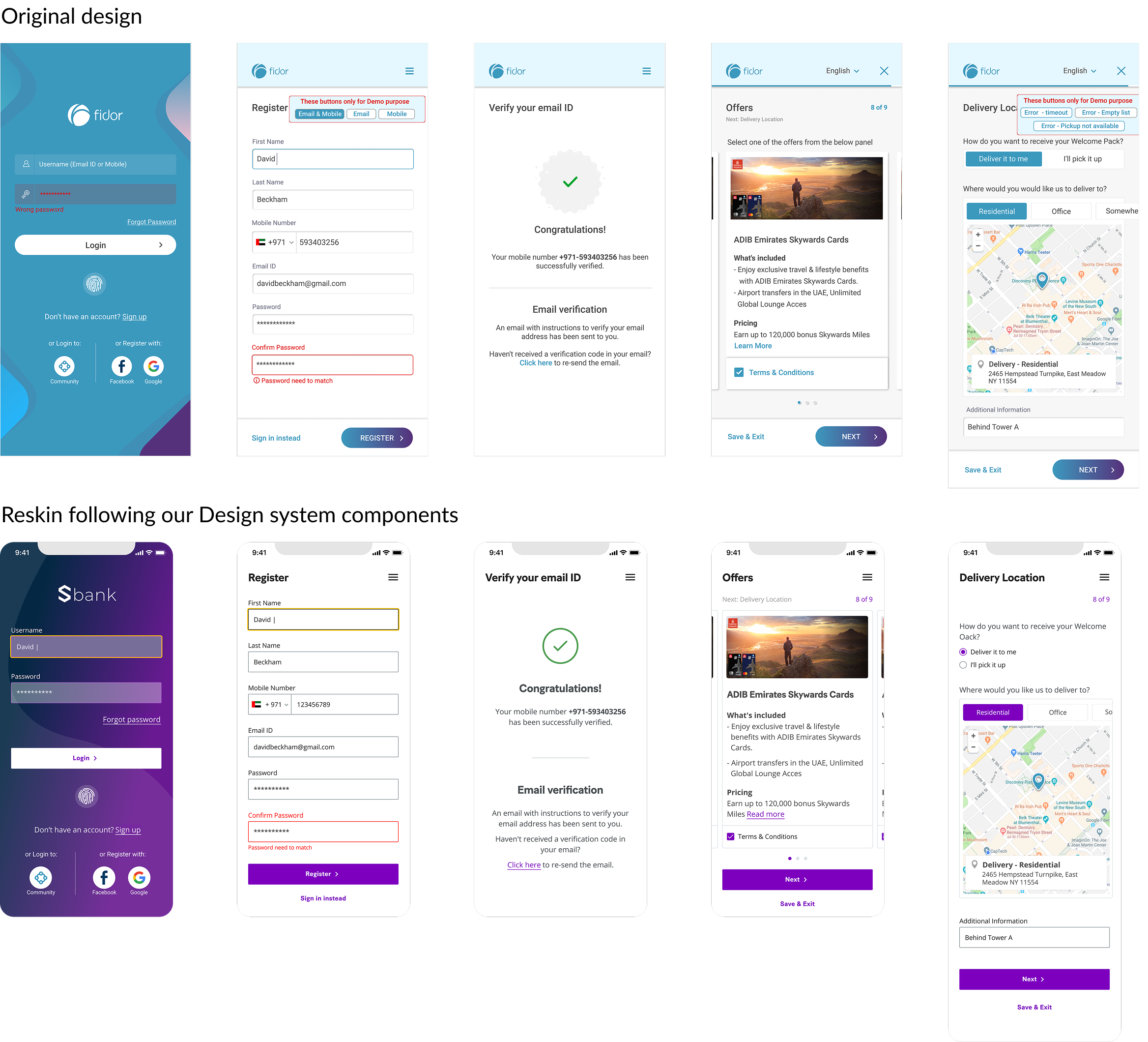 Fidor onboarding before and after