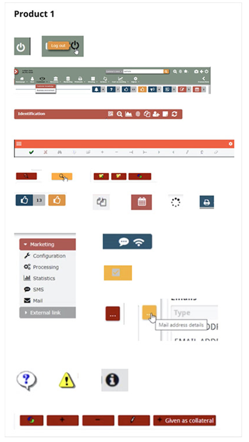 Icons used across three SBS products 1