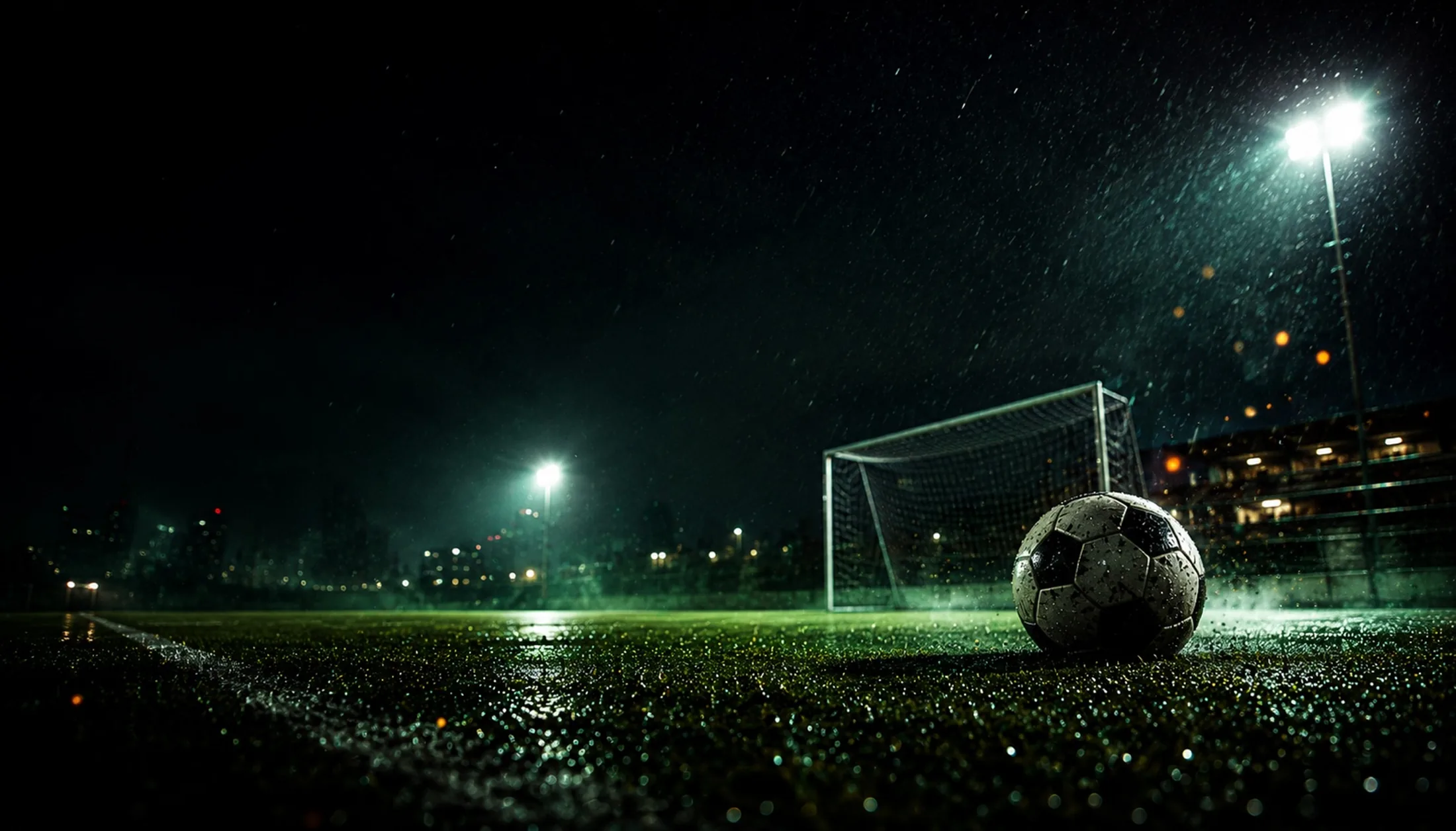 Cancha de fútbol techada con luz de día