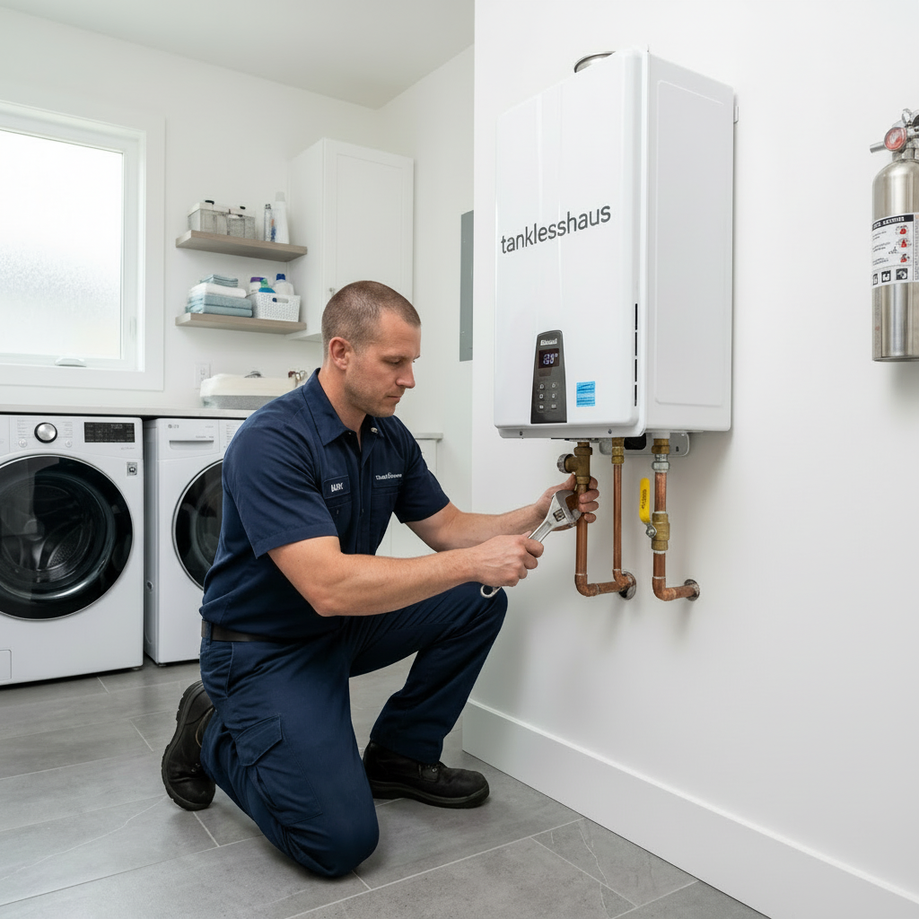 Professional tankless water heater installation