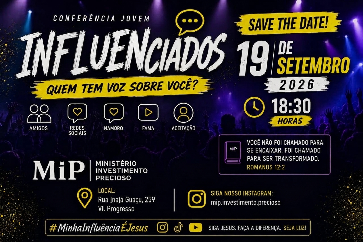 Conferência Jovem Influenciados - 19 de Setembro de 2026