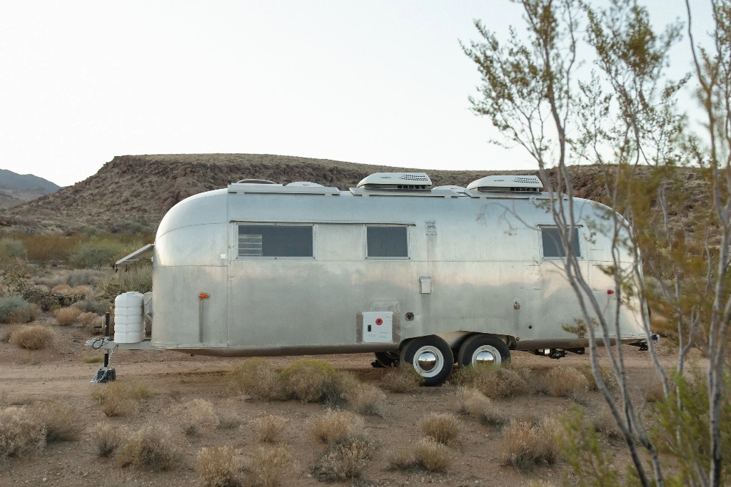 Airstream with modern access hatch