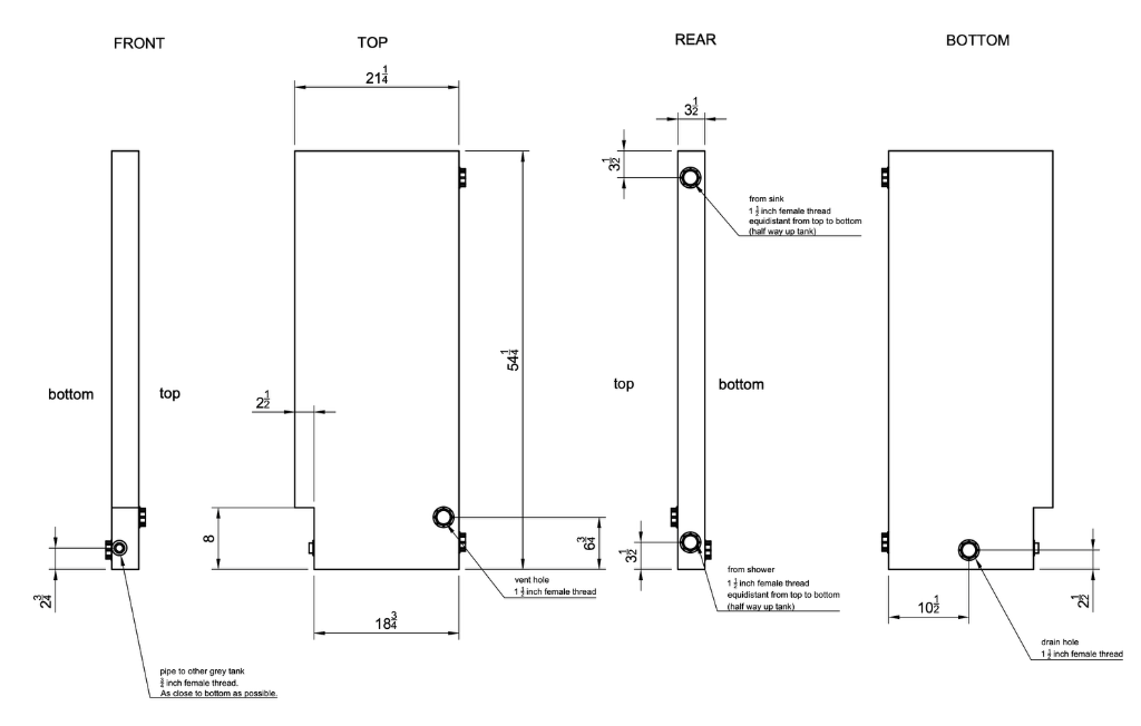Fresh water and grey tanks — 1