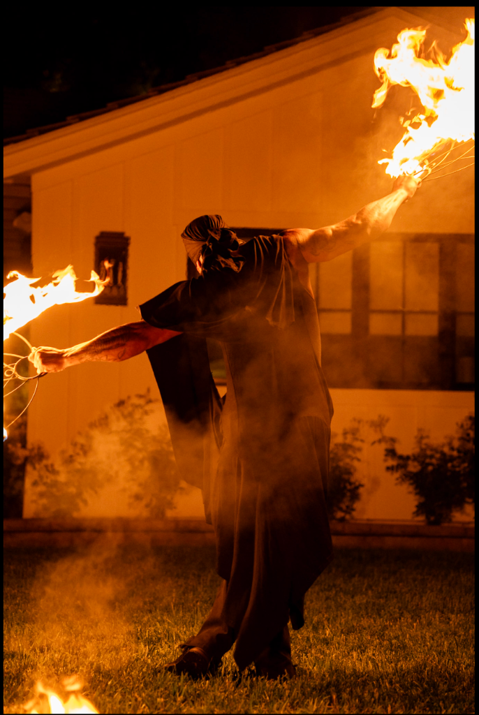 Hibachi chef fire performance
