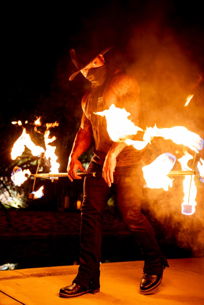 Hibachi fire show