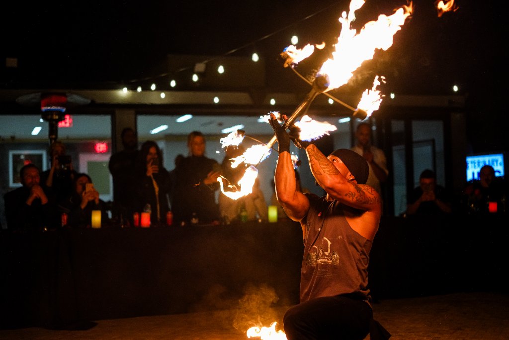 Kosher Hibachi fire show highlight