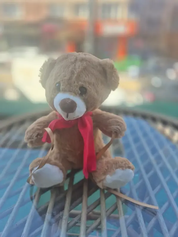 Kırmızı Fularlı Sevimli Peluş Ayıcık