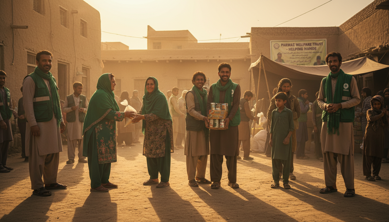 Our welfare team working on the ground