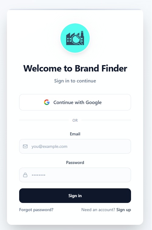BrandFinder template preview