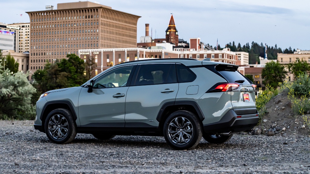 2023 Toyota RAV4 Hybrid XLE Premium AWD rental in Spokane, photo 2