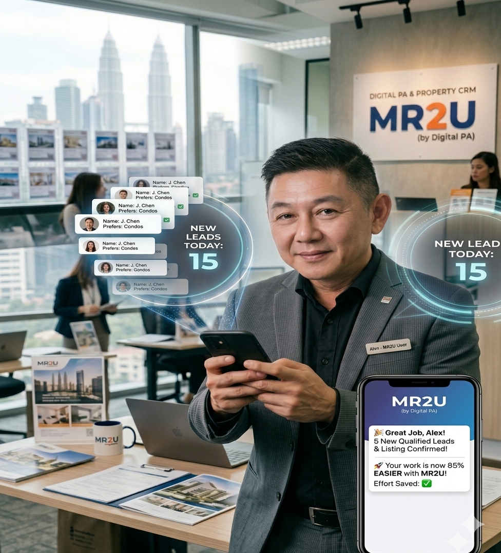 MR2U Real Estate Agent using app