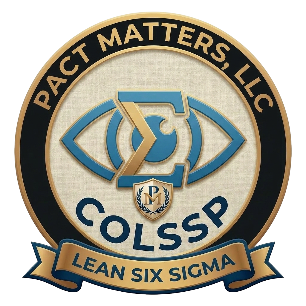 COLSSP — Certified Ophthalmology Lean Six Sigma Professional badge by PACT MATTERS, LLC