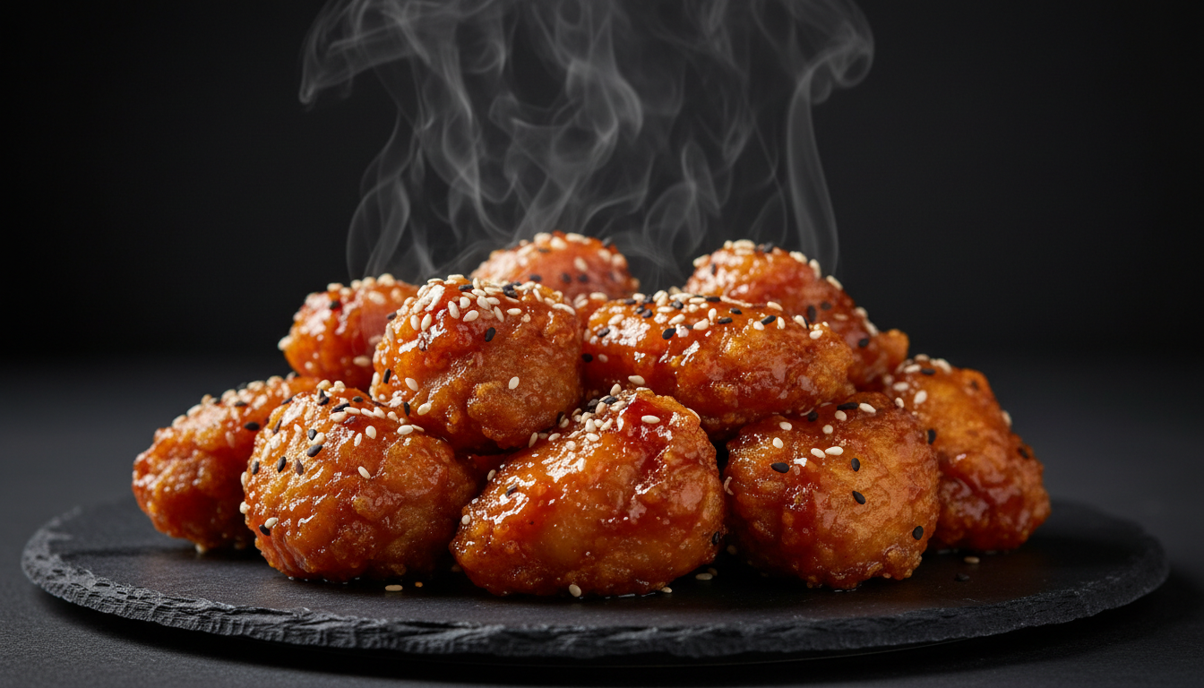 General Tso's Chicken, steaming and golden