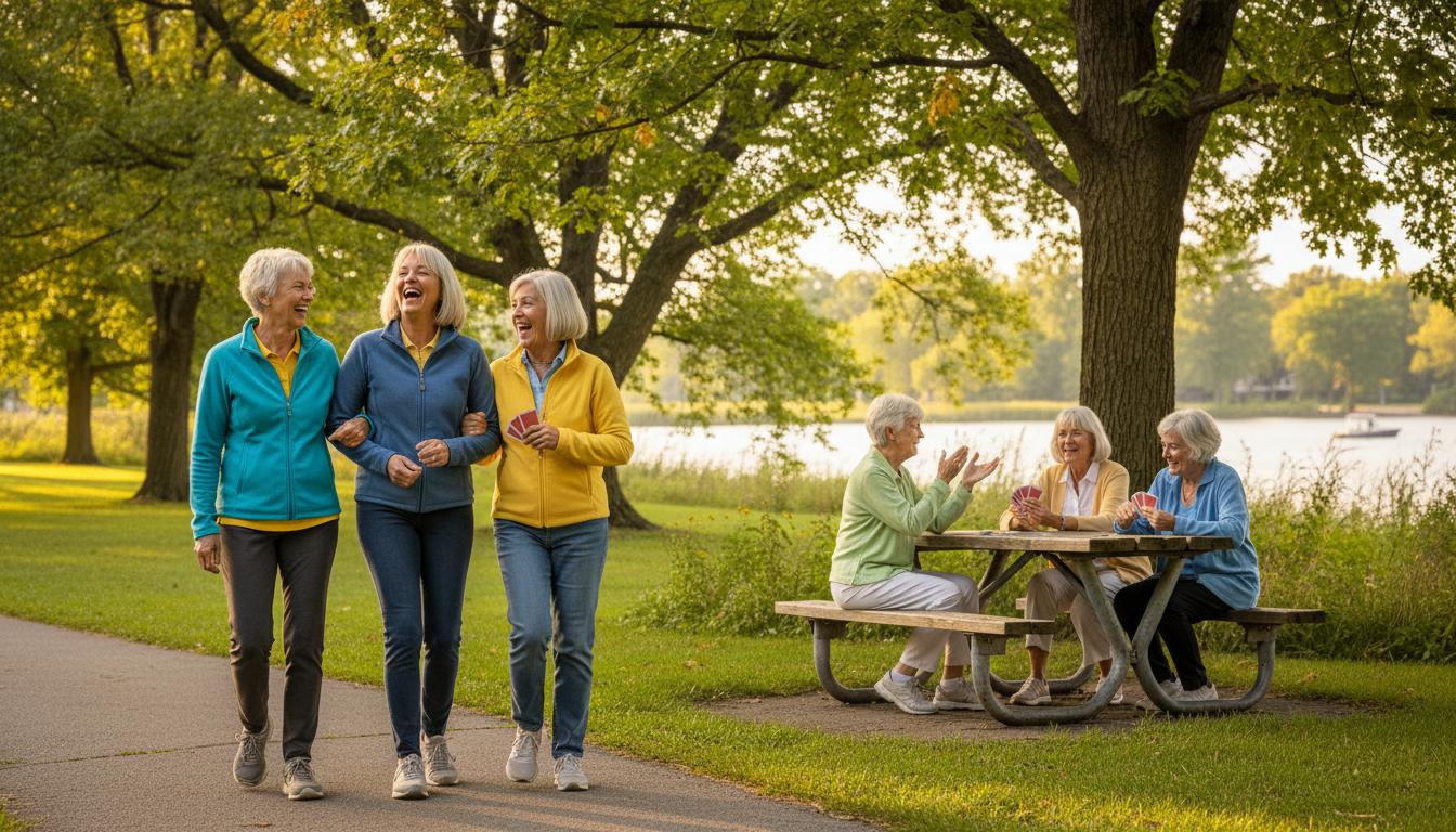 Seniors enjoying activities