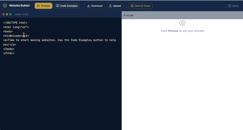 Website Builder preview