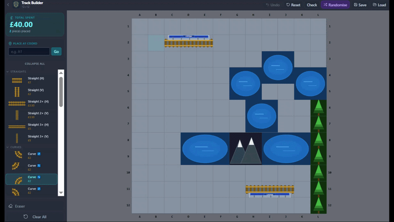 Track Builder preview