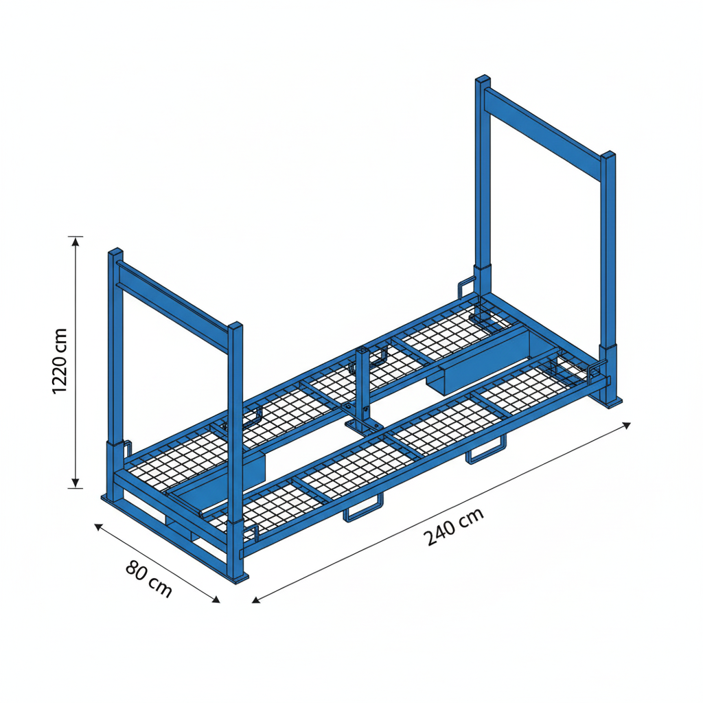 Motorcycle Crate Technical Drawing